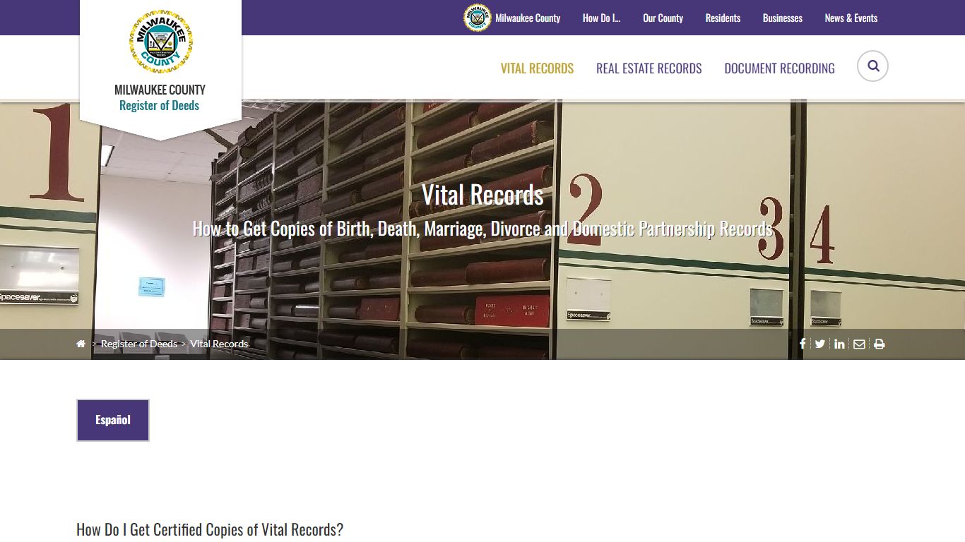Milwaukee County Vital Records | Milwaukee County Register of Deeds